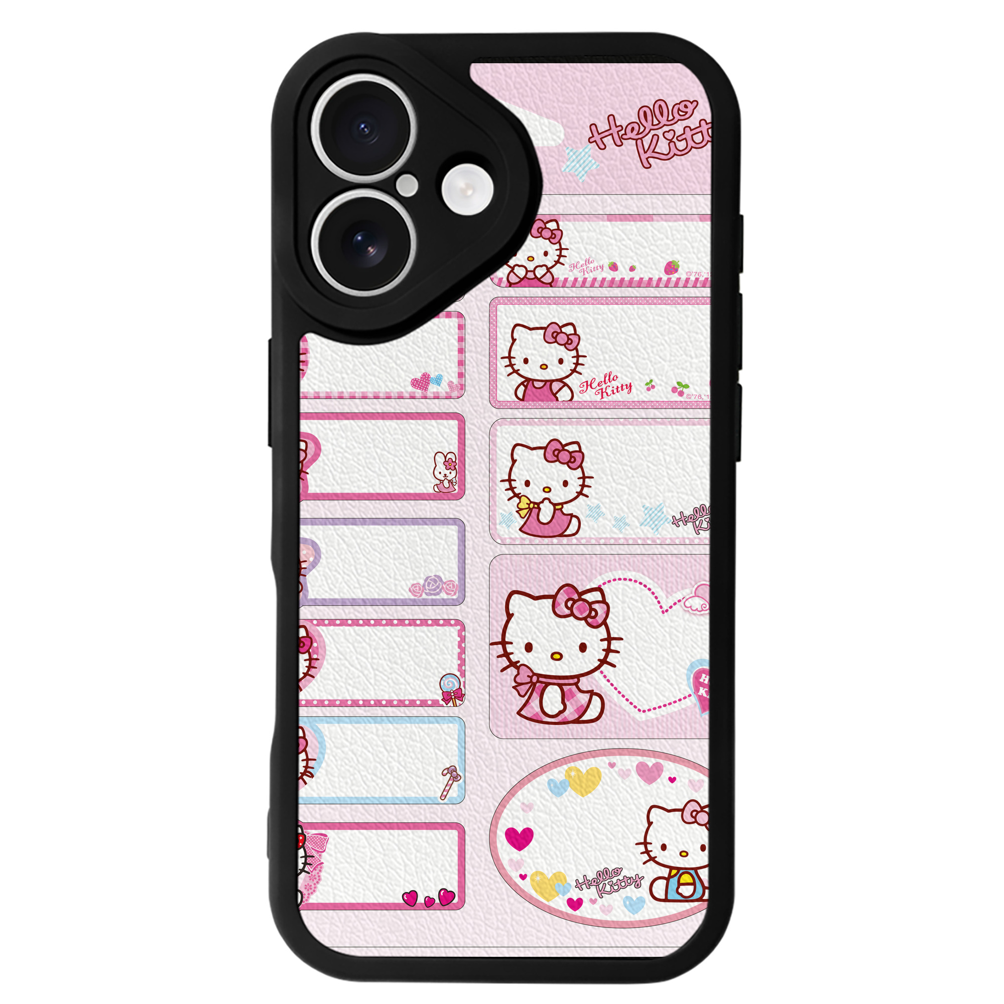 （画像用） Hello Kitty ハローキティ 【iPhone 16シリーズ対応】シリコンスマホケース（レザー調） 材質：シリコン